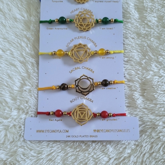 Eye👁️ Candy🍬 Chakra🧘♀️ Stone and Affirmation Bracelet Set - Picture 12 of 16